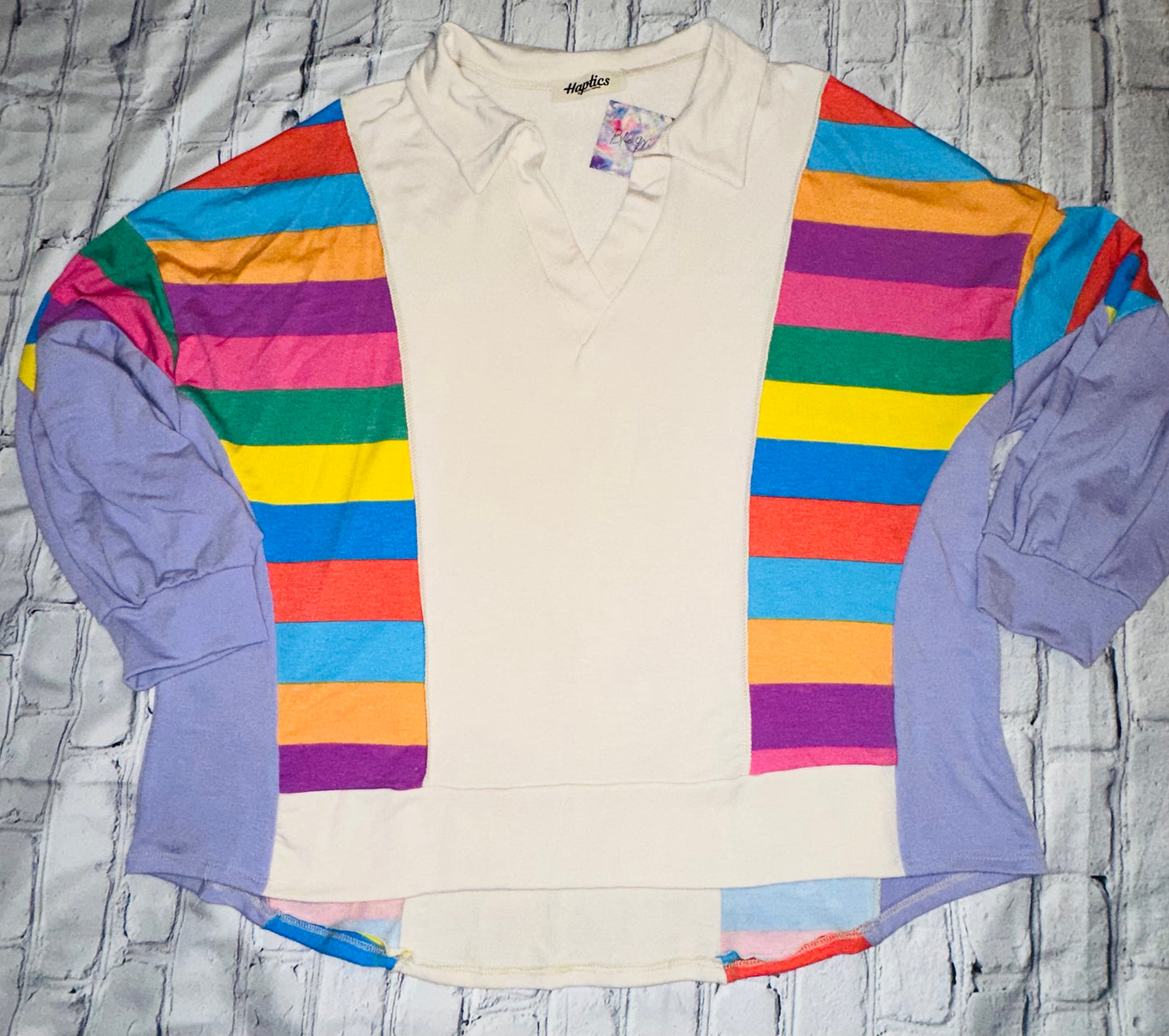 Violet’s Rainbow Colorblock Top