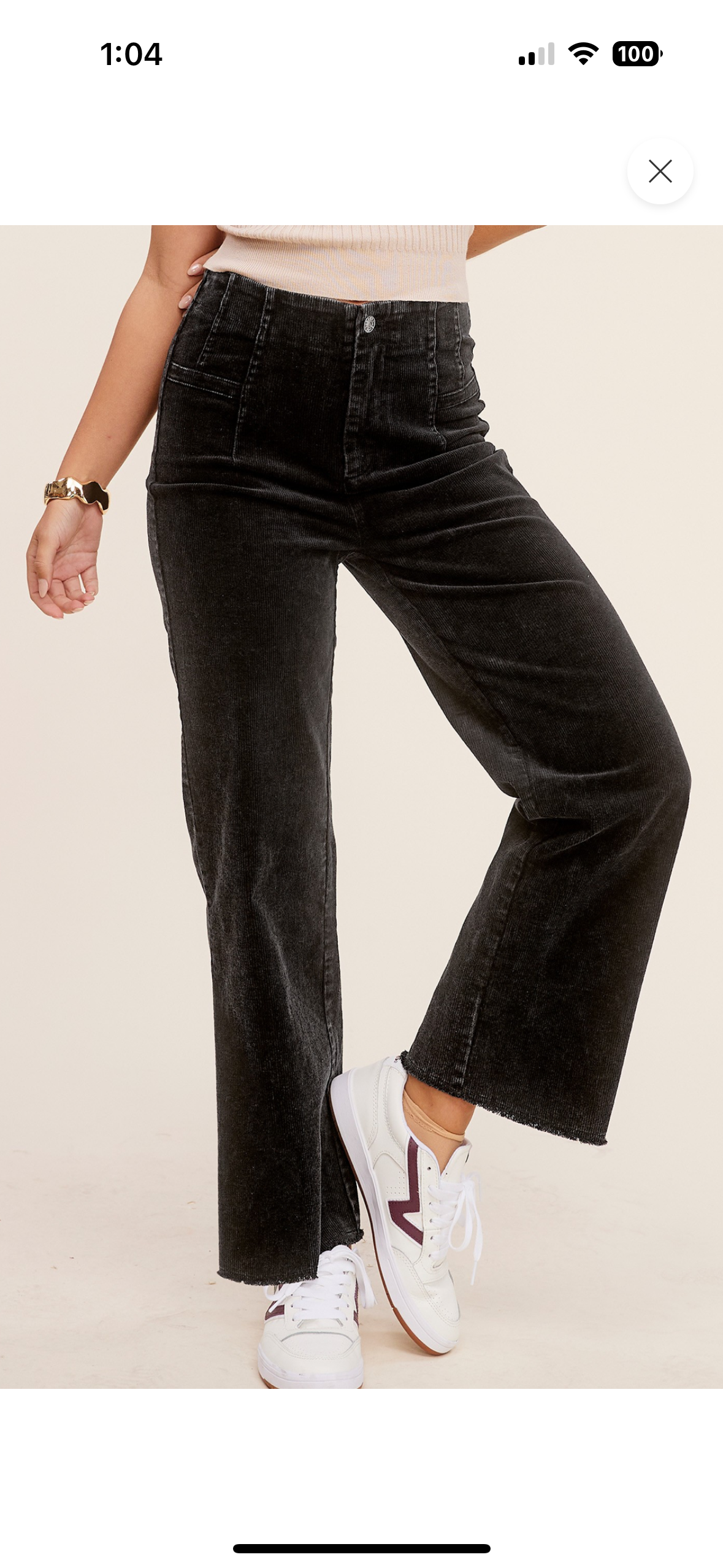 Corduroy Cropped “Candice” Pants