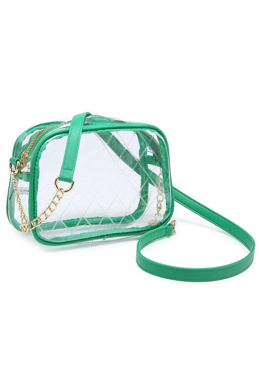 See Thru Net Pattern Crossbody Bag